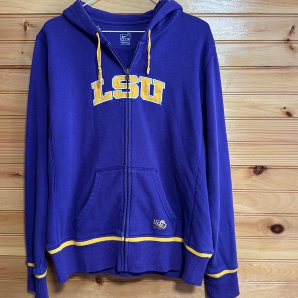 Nike Team Purple LSU Zip Up Hoodie Women’s XL (16/18) Louisiana State University